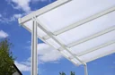Terrassendach Premium, weiß, 4102 x 4060 mm - 10mm Verbundsicherheitsglas (VSG)