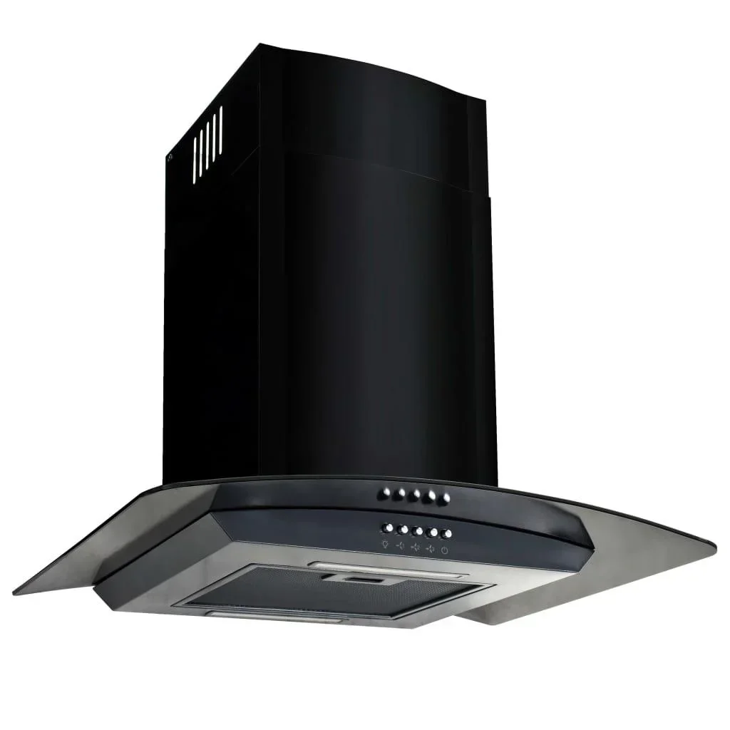 Wandhaube 756 m³/h 60 cm Edelstahl schwarz