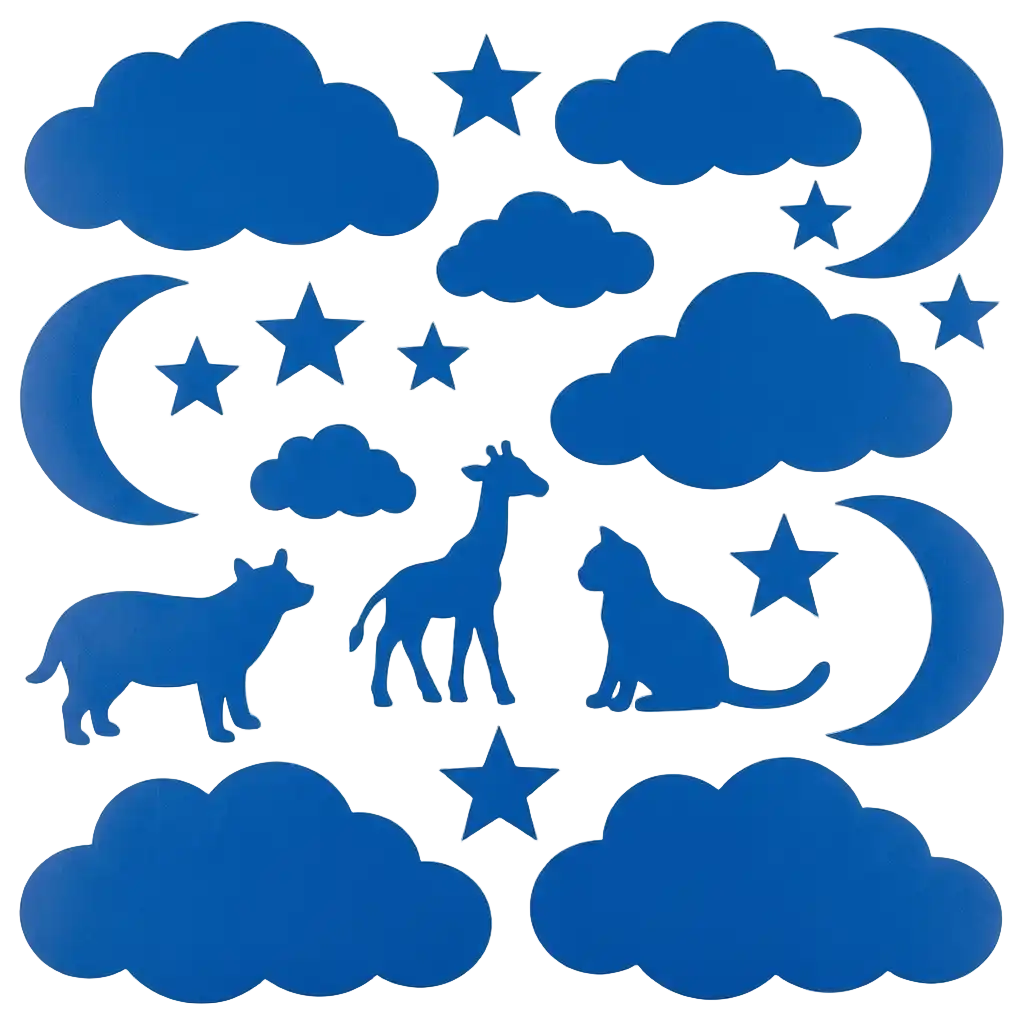 Wandgestaltung blau image