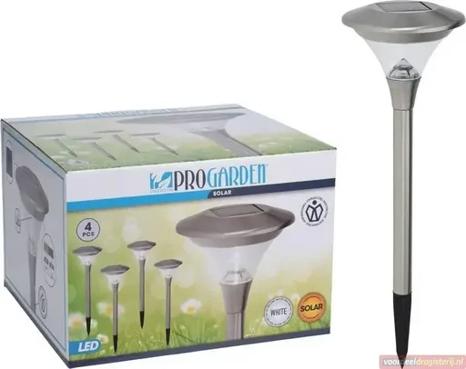 "4x Progarden Solar-Gartenlampe 47cm (Schaltet sich automatisch ein) image"