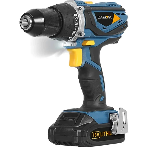 "MAXXSERIES LIMITED EDITION 18V LI-ION / 2.0 AH ACCU / FASTHER 20 + 2 Drehmomentstufen / 40 NM 13 MM Metallbohrkopf image"