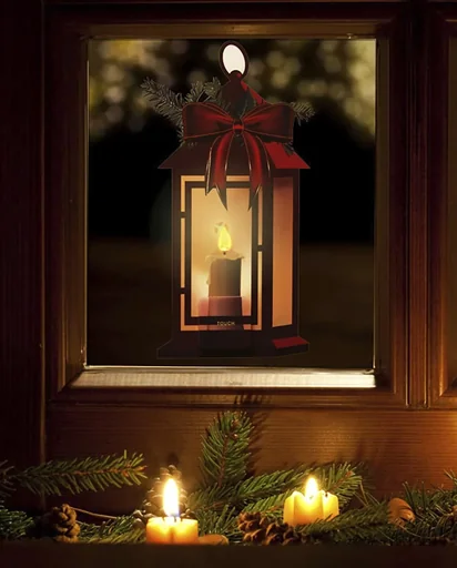 "Laterne Fensterbild LED image"
