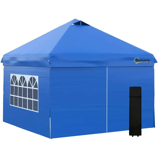 "Gazebo faltbar - Blau - 3 x 3 m - inkl. Heringe und Tasche image"
