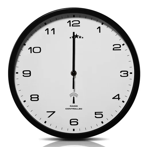 "Wanduhr Radio Ø 31cm - schwarz image"