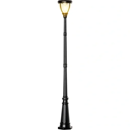 "Solar Lampenmast - Vintage - Schwarz - 26 x 26 x 224 cm image"