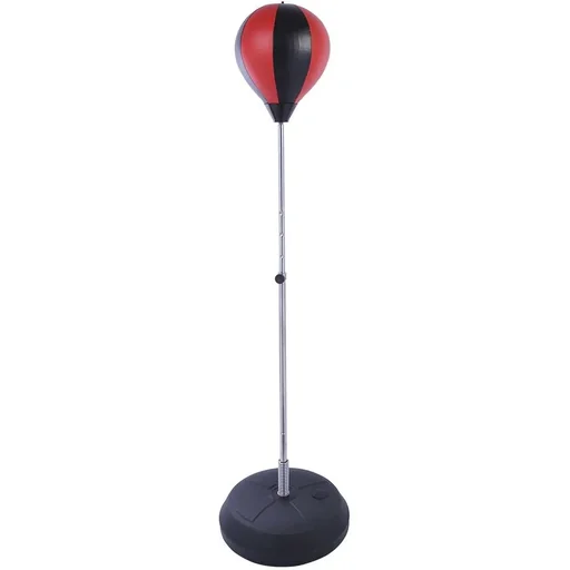 "Punchingball-Set mit Boxhandschuhe schwarz/silber/rot image"