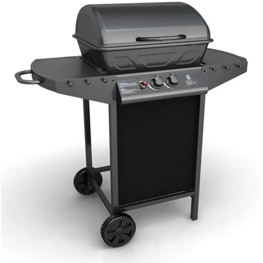 "Gasgrill mit 2 Kochstellen schwarz image"