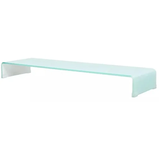 "TV-Schrank/Monitorständer weiß 110x30x13 cm Glas image"