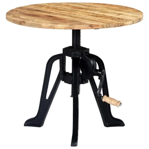 "Beistelltisch 60x(46-63) cm Mangoholz massiv und Gusseisen image"