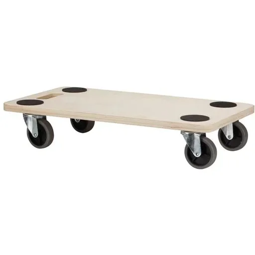 "Möbelroller, Umzugshilfe 150 kg, Sperrholzplattform 56 x 30 cm, rutschfeste Beschichtung, 4 Lenkrollen, zum Bewegen von Möbeln, Kartons, Pflanzen, Haus und Werkstatt image"