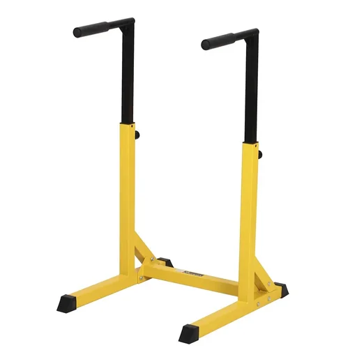 "Dipstation Klimmzugstange Kraftstation mit Hantelbank Bauchtrainer klappbar Rückentrainer Stahl Max.100KG ideal für Hom image"