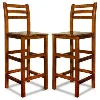 "2x Barhocker Akazienholz image"