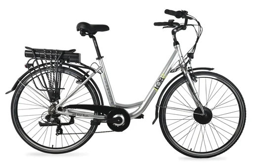 "Unisex City-E-Bike, 28 Zoll, Rahmenhöhe 50 cm, 7 - Gang Nabenschaltung, silber, SilverLine, 10 Ah image"