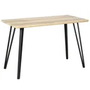 Esstisch mit Haarnadel-Design Küchentisch Esszimmertisch Vintage-Industriestil Stahl MDF Natur 120 x 60 x 75 cm