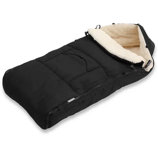 "BabyGaga Kinderwagen-Fußsack Schwarz | Teddy | Maxi-Cosi | mit Aufbewahrungstasche image"