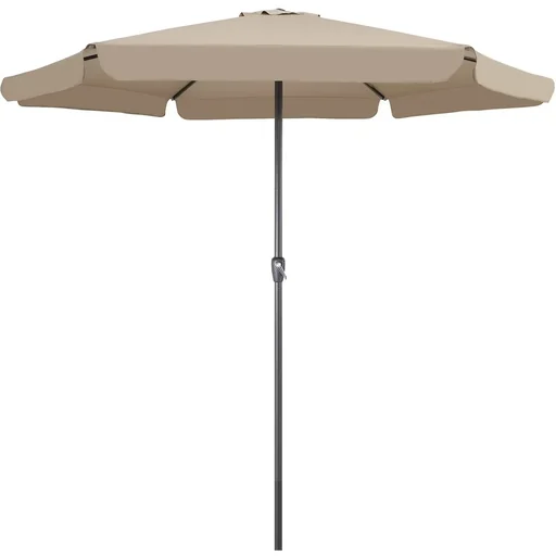 "Aluminium XXL Sonnenschirm - taupe - Ø330cm - 266cm hoch - wasserabweisend image"