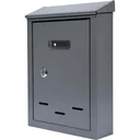 Briefkasten mit 2 Tasten - graphit - 285x200x60 mm