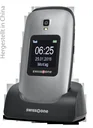 Senioren Klapphandy BBM 625 silber-schwarz, Großes 2,4" Farbdisplay, Zusätzliches 1,4" Außendisplay, Notruftaste