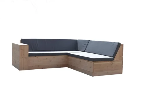 "Lounge-Set haltbares Douglasie-Holz komplett# Sofa, Stühle, Tisch und Outdoor-Kissen image"