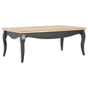 Couchtisch 110x60x40 cm Kiefer massiv schwarz und braun
