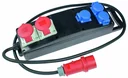 Vollgummi-Steckdosenleiste S4 H07RN-F 5G2,5, 2m, 400V, 3 Schutzkontaktsteckdosen 230V, 16A, 2 CEE-Steckdose 400V