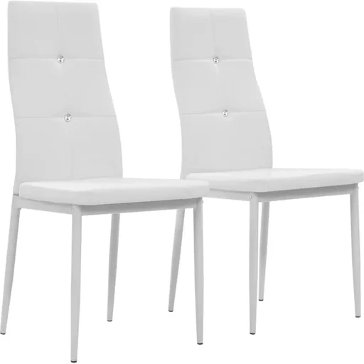 "Esszimmerstühle 2-Sitzer Kunstleder weiß image"