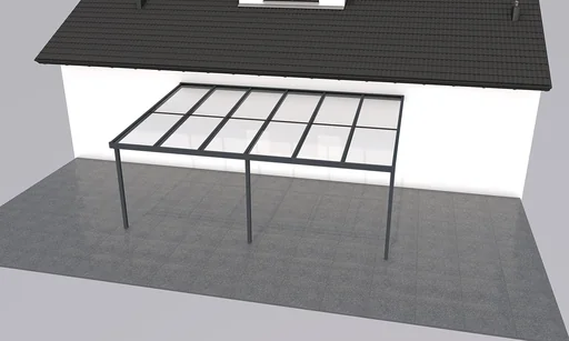 "Terrassendach Premium, anthrazit, 6110 x 4060 mm - 10mm Verbundsicherheitsglas (VSG) image"