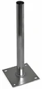 Standfuß Stahl 100 cm, 48 mm Rohr, Platte 19 x 19 cm