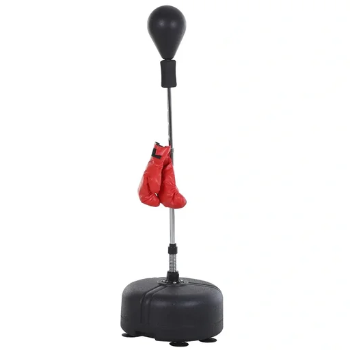 "Punchingball-Set mit Boxhandschuhe schwarz/rot image"