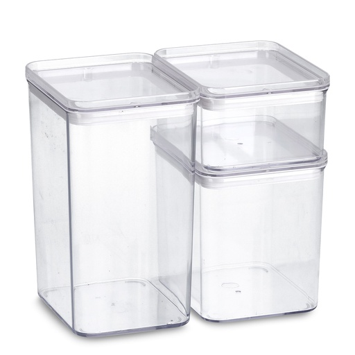 "Vorratsdosen-Set, 3-teilig, Kunststoff, transparent image"