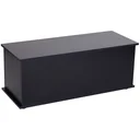 Truhe Aufbewahrungsbox Holzkiste mit klappbarem Deckel Schwarz