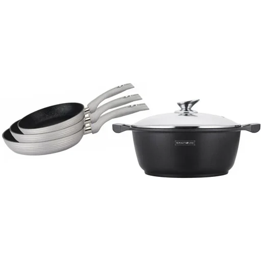 "Bratpfannenset 3-teilig + Suppenbräter aus Marmor - 32 CM image"