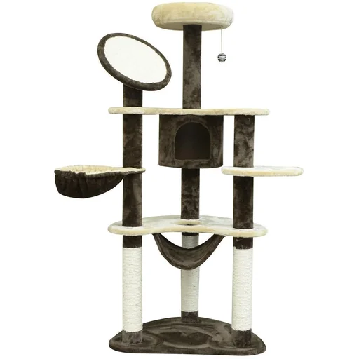 "Katzenbaum Sisalsäulen 65x50x153 cm creme-kaffebraun image"