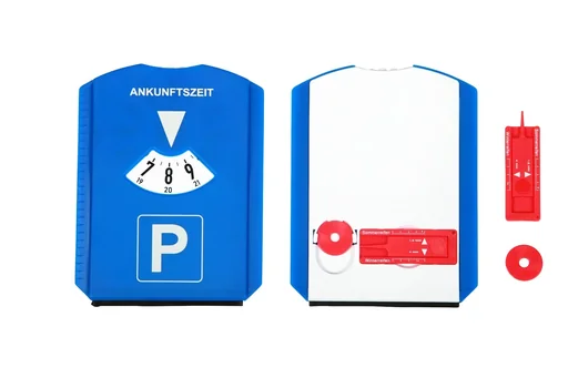Parkscheibe mit Zusatznutzen 5 in 1