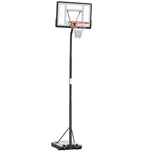 "Mobiler Basketballständer Basketballkorb mit Ständer höhenverstellbar, Stahl+Kunststoff, Schwarz, 86 x 153 x 302-352 cm image"