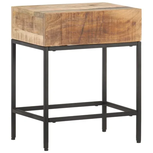 "Beistelltisch 40x30x50 cm Mangoholz massiv roh image"