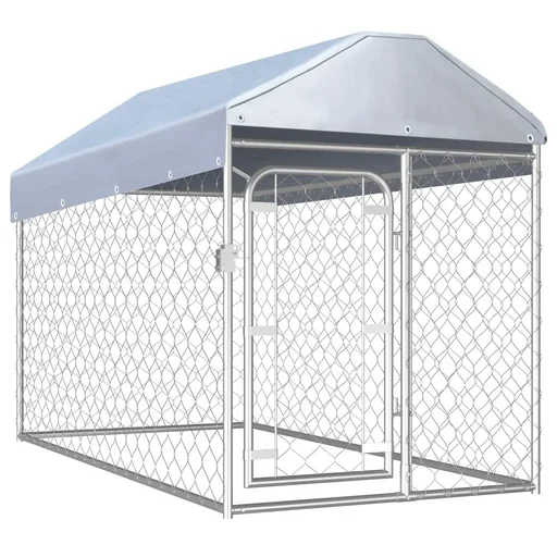 "Hundehütte außen mit Dach 200x100x125 cm image"