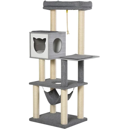 "Katzen klettern am Baum Multiaktivitäten, grau & weiss image"