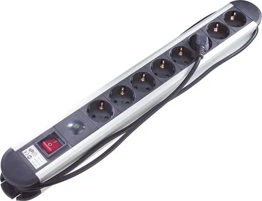 "Aluminium Steckdosenleiste 6-fach image"