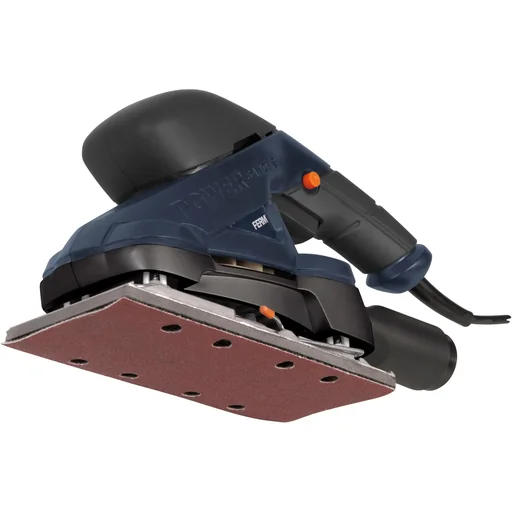"PSM1024 Schwingschleifer 180W - Klettverschluß - Soft griff - Mit 10 Stück Schleifpapiere (P80, P120) und Vakuum-Adapter image"