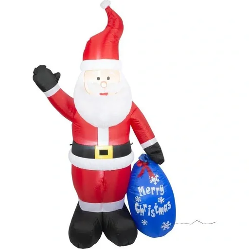 "Weihnachtsgeschenke Aufblasbarer Weihnachtsmann - mit Lichtern - Innen und Außen - 210cm (h) image"