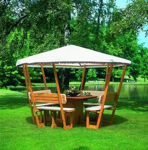 "Pavillon "Rosenheim" mit weißem Dach image"