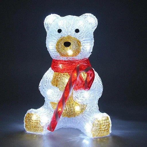"LED-Acryl 17,5cm Weihnachts-Teddy image"