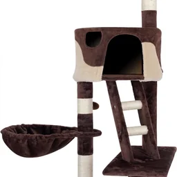 Cat tree, ceiling height 240 - 260 cm brown