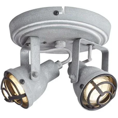 "Deckenleuchte Bente 2-lichts industriell beton gris inkl. 2 x 4W LED Ø 16,5 cm image"