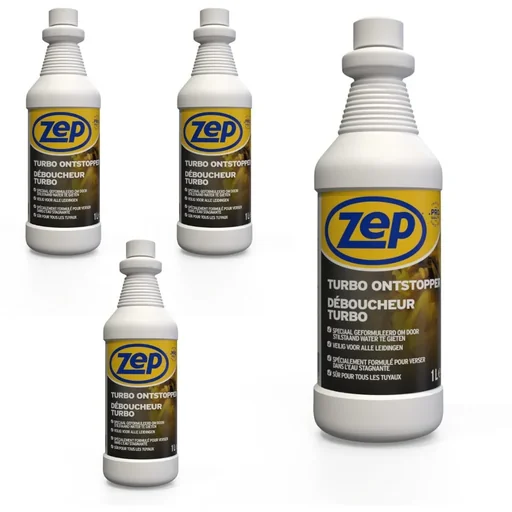 "Turbo-Entstopfungsmittel - 1 L x 4 Stück - Sparpack - 4 Stück image"