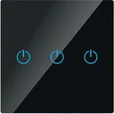 Smarthome VT-5005 Eingebauter WiFi-Touch-Schalter - 3 Tasten - schwarz - Funktioniert mit Amazon Alexa und Google Home A