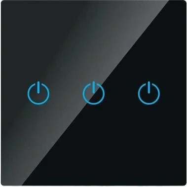 "Smarthome VT-5005 Eingebauter WiFi-Touch-Schalter - 3 Tasten - schwarz - Funktioniert mit Amazon Alexa und Google Home A image"