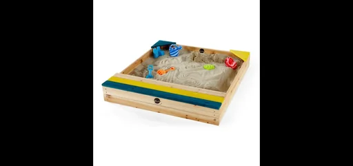 "Sandkasten aus Holz mit Aufbewahrungsbox, Outdoor-Sandkasten für Kinder aus Holz, Sitzbank, Sitzecke, bunt image"