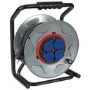 PROFI-KABELTROMMEL MIT 'ANTI-TWIST'-SYSTEM - NEOPREN - 40 m - 3G2.5 - 4 STECKDOSEN - SCHUTZKONTAKT (DEUTSCHES SYSTEM)